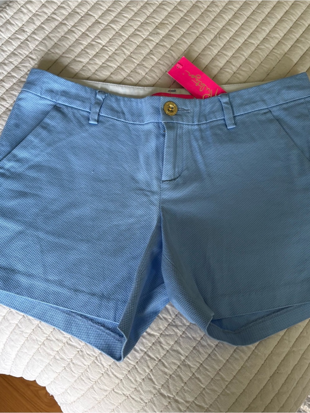 Lilly Pulitzer Light Blue Women's Callahan Shorts - Blue Peru. Size 6. NWT.